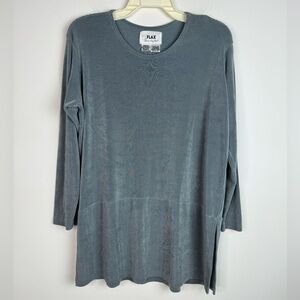 Flax swingy layering dress silvery blue small